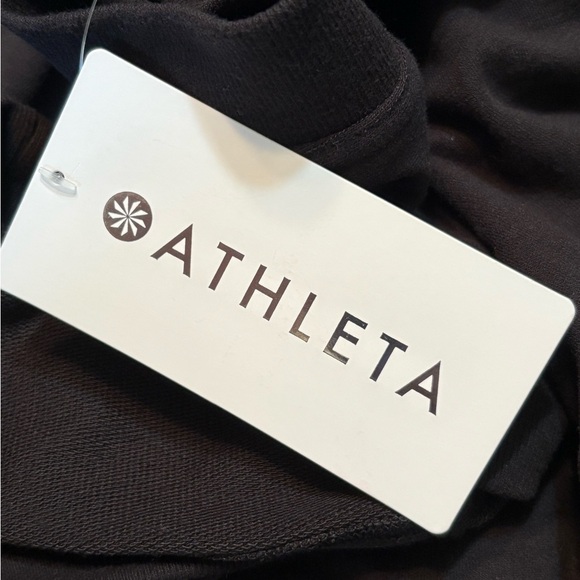 Athleta Black Sleeveless V-Neck Sweatshirt US XS oversized. NWT - Picture 4 of 14